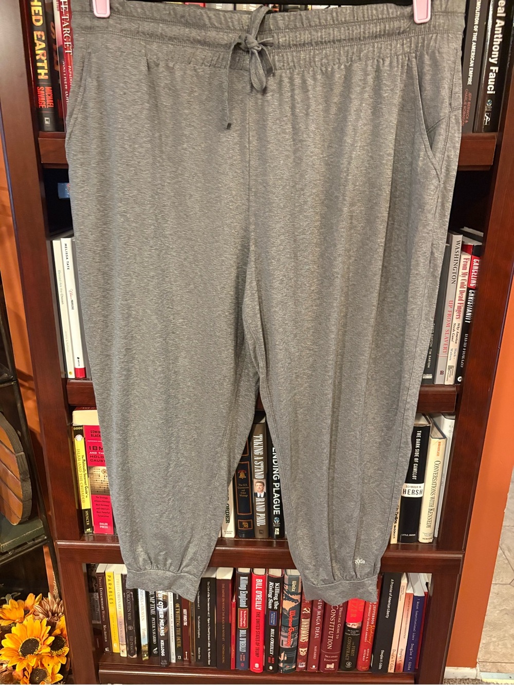 zuda Heather Gray Women's Drawstring Joggers - XL TALL